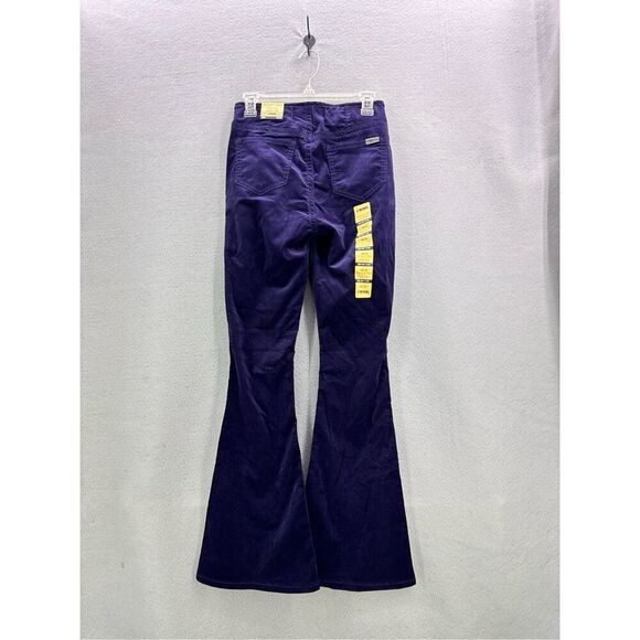 NWT Rock & Roll Denim® Ladies High Rise Purple Corduroy Flare Pants Size 26 - Picture 4 of 9